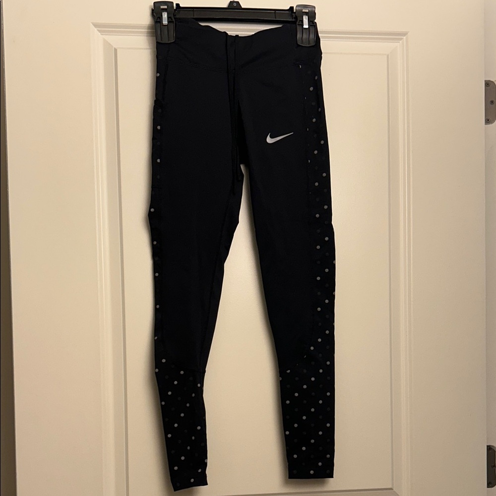 Nike Black Leggings with Dot Pattern